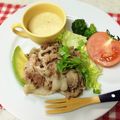 みさにゃん27's cooksnap of when they made 蒸し豚とピーナッツソースの冷やしうどん.