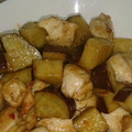 ぶーたーこー's cooksnap of when they made さつまいもと鶏肉の豆板醤炒め♪.