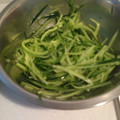 Cocoamyty's cooksnap of when they made きゅうりとささみのにんにくサラダ.