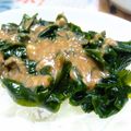 ジョンリークッカー's cooksnap of when they made ワカメの黒酢味噌和え.