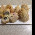guko's cooksnap of when they made ノンフライヤーde海苔巻チーズヒレカツ☆.