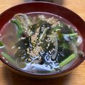 北京パンダ's cooksnap of when they made 具だくさんにらとわかめスープ.