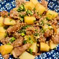 kose's cooksnap of when they made 牛じゃがニンニク醤油炒め.
