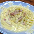 YCHキッチン's cooksnap of when they made 簡単！家族大絶賛！濃厚カルボナーラうどん.