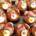 ペぺ☆'s cooksnap of when they made くまマフィン チョコカップケーキ.