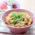 runa10's cooksnap of when they made 我が家の丼☆竹輪と天かすの卵とじ丼☆.
