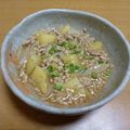 55才のおじさん's cooksnap of when they made 新じゃがいもと新玉ねぎのそぼろ煮.