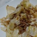 まぶたん's cooksnap of when they made 春キャベツとひき肉のソース炒め！.