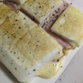 y。mina's cooksnap of when they made 白はんぺんのハムマヨチーズ焼き.