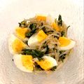 悠LOVE航's cooksnap of when they made ゆで卵＆ニラ*もやし de 味噌ごま和え.