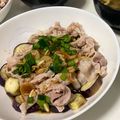 うなぎ's cooksnap of when they made ナス・豚しゃぶ☆栄養満点ニラポン酢.