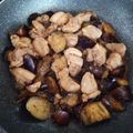 ラフロイグ31年's cooksnap of when they made 鶏肉と茄子のマスタード醤油炒め.