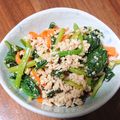みかＰ's cooksnap of when they made ほうれん草のひき肉和え.