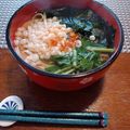 ひっこ's cooksnap of when they made ＊ランチに＊若布と揚げ玉のうどん＊.