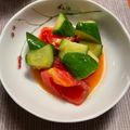 トモ２'s cooksnap of when they made トマトときゅうりのごろごろマリネ.