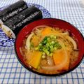 在宅勤務のおじさん's cooksnap of when they made ほっこりかぼちゃのお味噌汁.