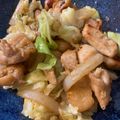 cafe55's cooksnap of when they made 鶏のみりん味噌漬け焼きの野菜炒め.