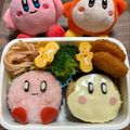 クックキイコ☆'s cooksnap of when they made 星のカービィ　キャラ弁（３キャラ）.