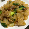 パチ子's cooksnap of when they made 厚切り大根と豚肉と小松菜のオイスター炒め.