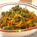 babe mama's cooksnap of when they made にんじんの葉きんぴら風炒め.