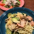 こつゆ514's cooksnap of when they made ズッキーニとベーコンのペペロンチーノ.