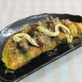 umemodoki's cooksnap of when they made お好み焼き風☆卵焼き☆節約一品！.