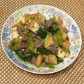 なつき☆ミ's cooksnap of when they made 小松菜と厚揚げのそぼろ煮.