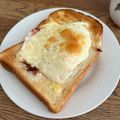 ★そんちょ★'s cooksnap of when they made 目玉焼きで簡単朝食⭐ハムエッグトースト.