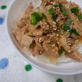 とりけらとっぷす's cooksnap of when they made ☆みそ豚丼☆.