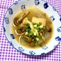 ふたごゆき's cooksnap of when they made 冬瓜となめこと油揚げの味噌汁.
