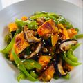 azbjbn's cooksnap of when they made 低糖≠かぼちゃとピーマン生椎茸の胡麻炒め.