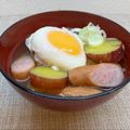 horseland's cooksnap of when they made 薩摩芋とウインナーの月見ほっこり味噌汁.
