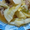 みいたん's cooksnap of when they made 豚こま･白菜･白ねぎ★すき焼き風煮。.