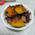 食欲旺盛な大学生's cooksnap of when they made カボチャと合挽肉の甘辛炒め.