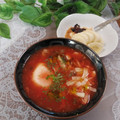 クックHG9V8Y☆'s cooksnap of when they made 簡単✨とろけるチーズの卵トマトスープ🍅🍲.