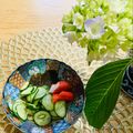 ボブナナ's cooksnap of when they made 市販のもずく酢できゅうりとカニカマ酢の物.