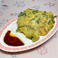 まこさんど's cooksnap of when they made ニラとじゃが芋のもちもちチヂミ。タレ3種.