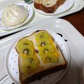 よちりん's cooksnap of when they made キウイのミルキーチーズトースト.