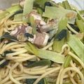 のやたこ's cooksnap of when they made ランチに♪小松菜とベーコンの和風パスタ.