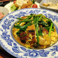 京ん家's cooksnap of when they made ささっと一品。うなぎとニラの卵とじ.