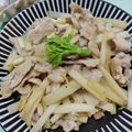 みっちゃん❇️68's cooksnap of when they made うどと豚肉の炒めもの.