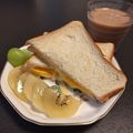 ほか弁ママ's cooksnap of when they made とろ～り♡チーズと玉子のホットサンド.