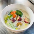 azbjbn's cooksnap of when they made ほっこり♡さつまいもと小松菜の豆乳スープ.