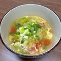 あいら’sキッチン's cooksnap of when they made 想像を超える？トマトレタス卵の３色スープ.