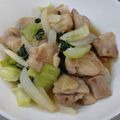 ♡ルヴァ♡'s cooksnap of when they made 鶏もも肉と新玉ねぎ&チンゲン菜の旨塩炒め.