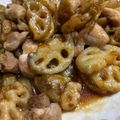 あっち～こぉ's cooksnap of when they made 鶏むね肉で＊蓮根さつまいもの甘酢炒め.