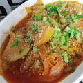 y。mina's cooksnap of when they made 韓国風甘辛そぼろ丼大根☆レンジ☆ひき肉.