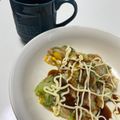 ぱんだーけいちゃん's cooksnap of when they made 山芋不要！強力粉で作るお好み焼き♡.