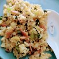 かめさん家's cooksnap of when they made 小松菜とベーコンのガーリック炒飯。.
