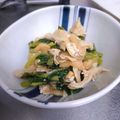 みるく１号's cooksnap of when they made 小松菜としめじと油揚げの煮浸し.